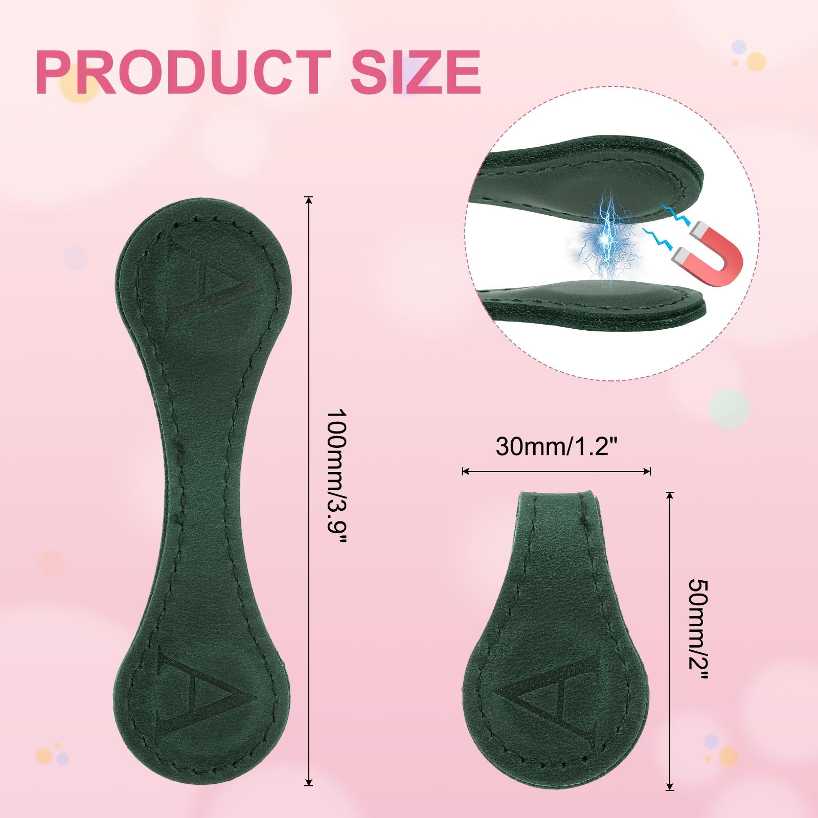 1Pcs Green Leather Magnetic Bookmarks Initial Book Marks Letter Magnet Page Markers for Book Reading Teacher Reader Book Lovers