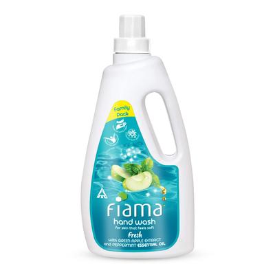 Fiama Fresh Mydło do rąk 1000 ml Opakowanie rodzinne Miękkie elastyczne dłonie Zielone jabłko Mięta Pieprzowa Zapachowe mydło do rąk
