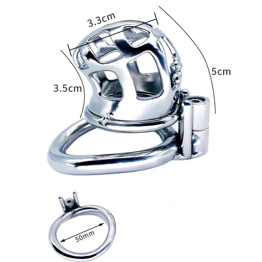 CB Lock for Men Stainless Steel Penis Cage Adult Sex Toy Cock Cage Cockring BDSM Slave Fetish Male Chastity Cuckold