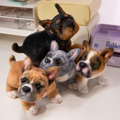 Simulationsständer Französische Bulldogge Plüsch Realistischer Baggle Hundespielzeug Hund Stofftierpuppe Kinderspielzeug