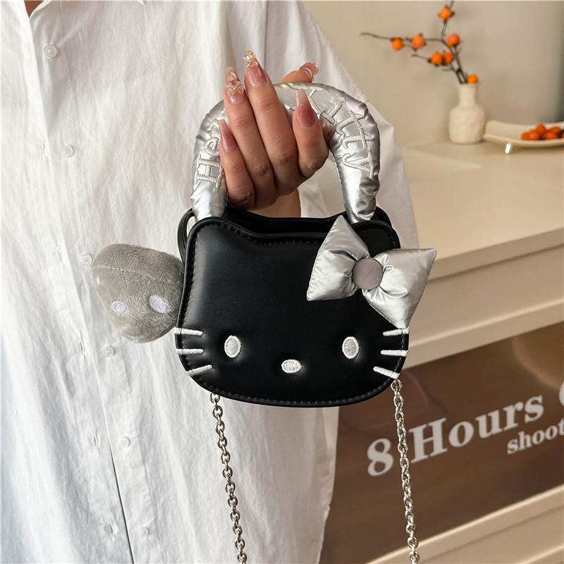 Girl Cartoon Kt Cat Messenger Bag Premium Mini Girl Handbag Cute Western Style Cartoon Bag Shoulder Bag