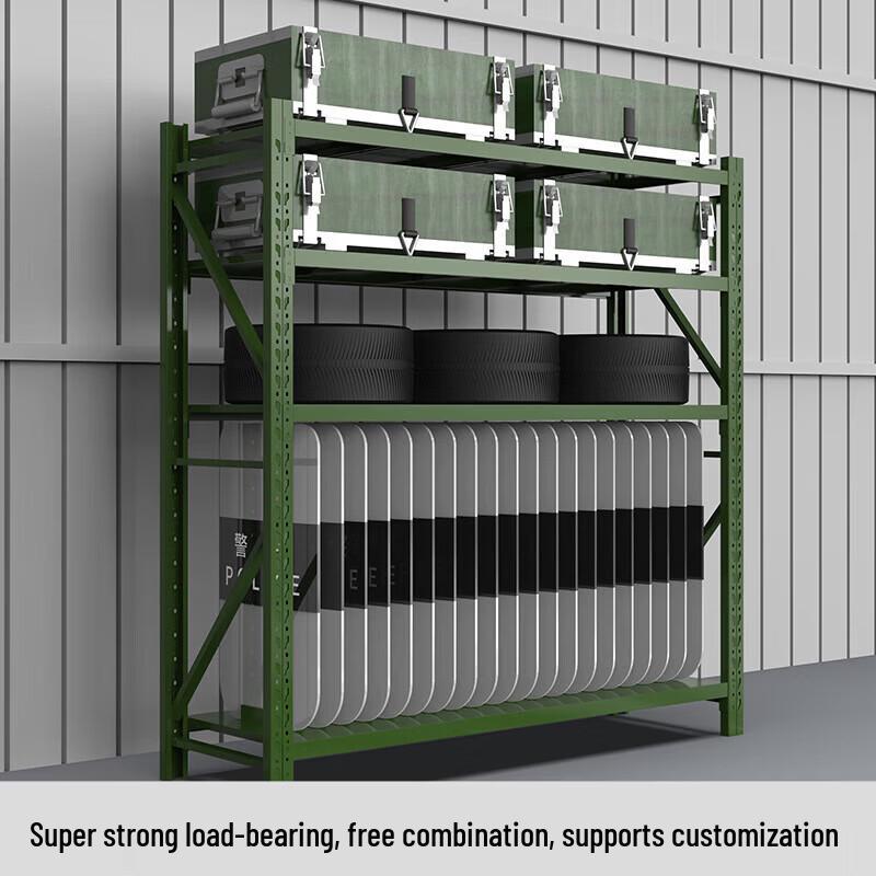 Military Green Equipment Storage Rack