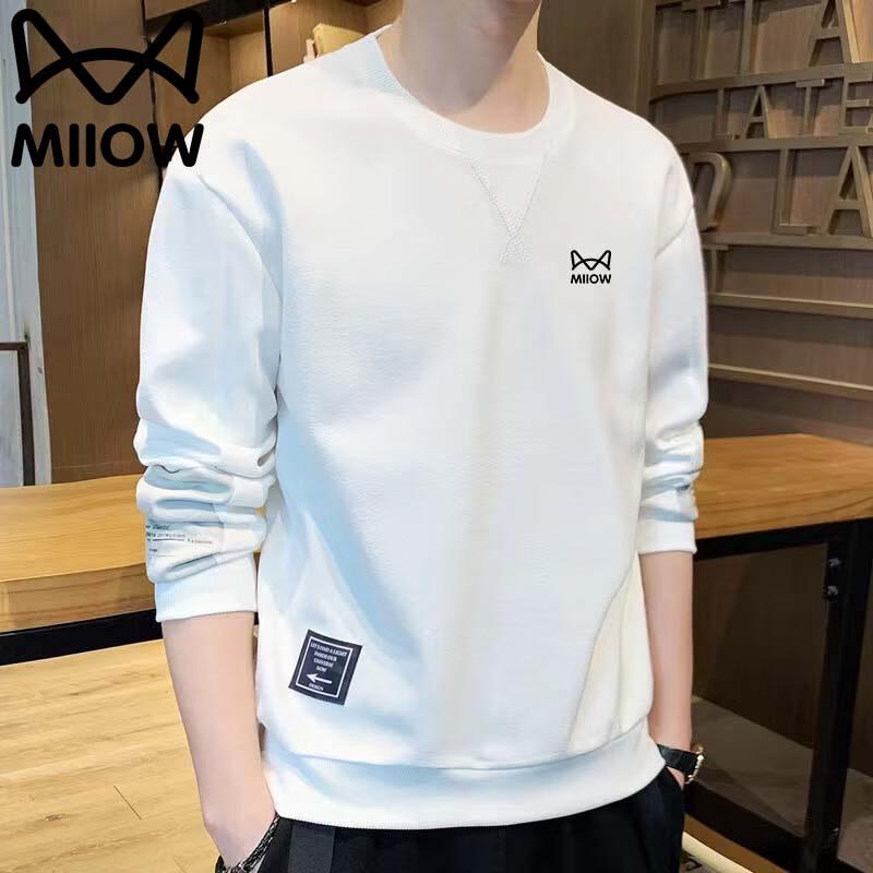 Mao Ren Men's Casual Crew Neck Long Sleeve T-Shirt
