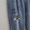 Women's Spring and Autumn Four Seasons Thin Section of The Large Size Nine-minute Trousers Casual Loose Harlan Jeans