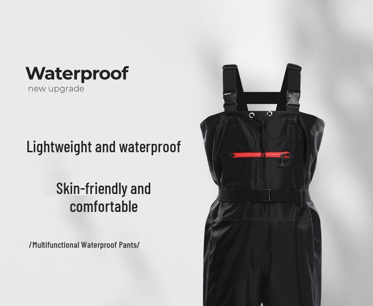 Nylon Waterproof Thickened Winter Fishing Waders with Water Shoes