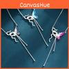 Trendy Butterfly Themed Pendant Necklace In Vibrant Gradient Colors For Fashionable Women