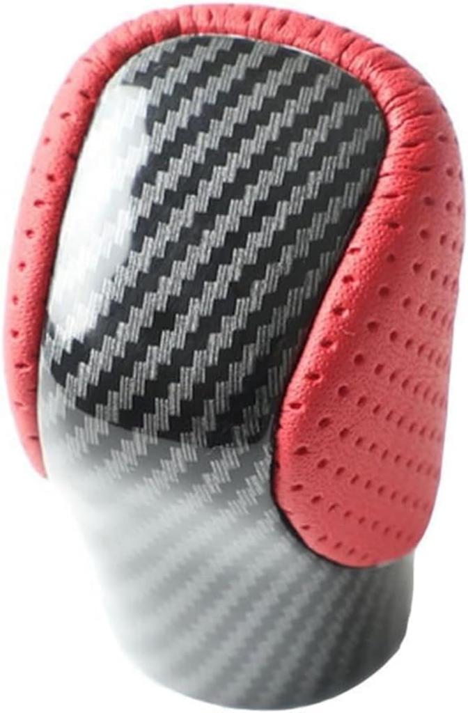 SSZY Carbon Black Leather Gear Shifter Hand Ball Gear Knob Gear Shift Knob Shifter