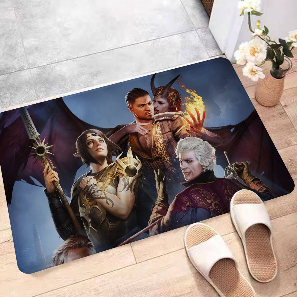 Game Baldurs Gate Floor Mat Non-Slip Laundry Room Mat Laundry Decor Balcony Child Living Room Bedside Mats