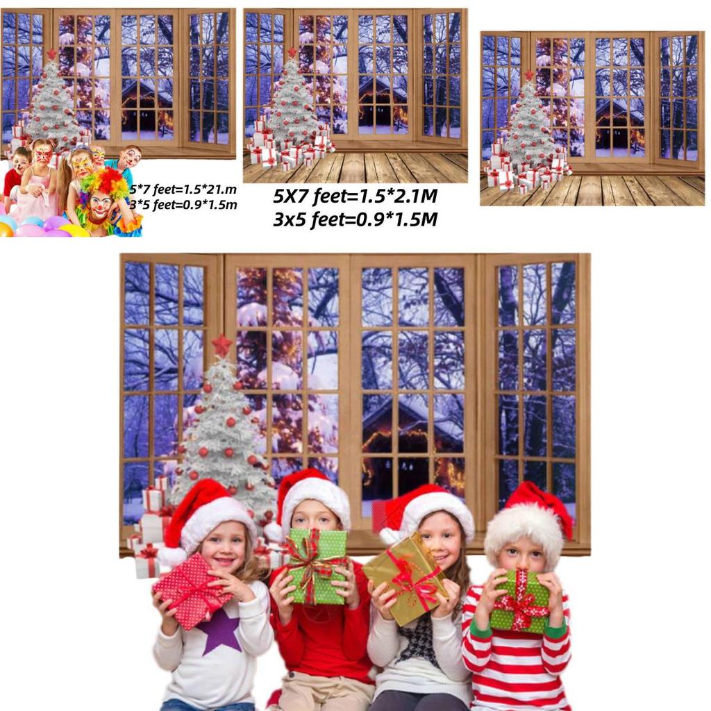 Children's Christmas Photography Backdrop Cloth With Various Designs