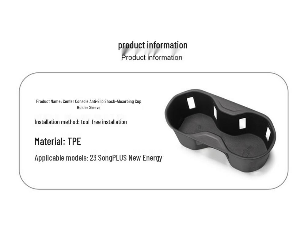 23-25 Song PLUS Center Console Cup Holder Cover Non-Slip Car Storage Mat Accessory