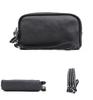 NIGEDU Long Women Wallet Genuine Leather 3 layers Zipper Wristlet Bag Big Capacity Lady Clutch Coin Purse Mobile phone bag black