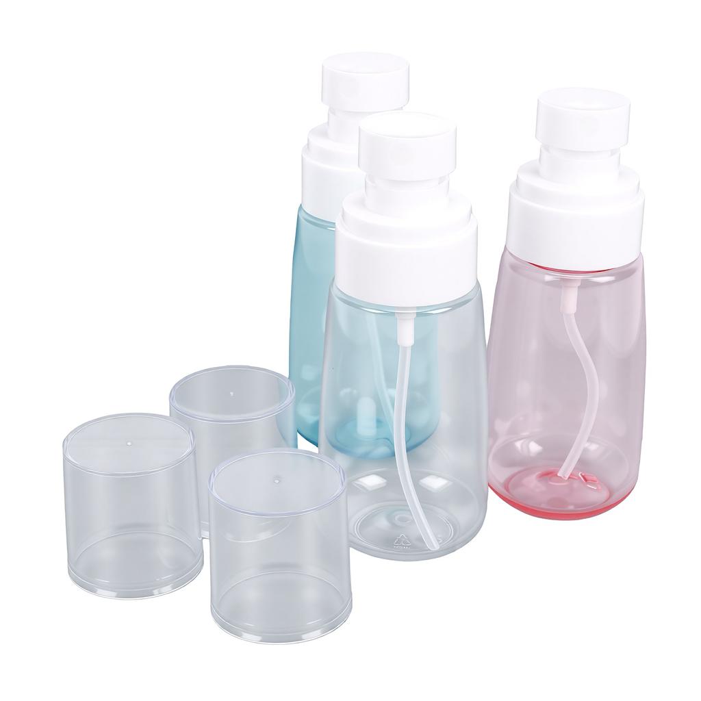 2oz Feinnebel-Sprühflasche Nachfüllbar Auslaufsicher Sanfter Druck Mini-Feinnebel-Sprühflaschen-Set 3 Stück