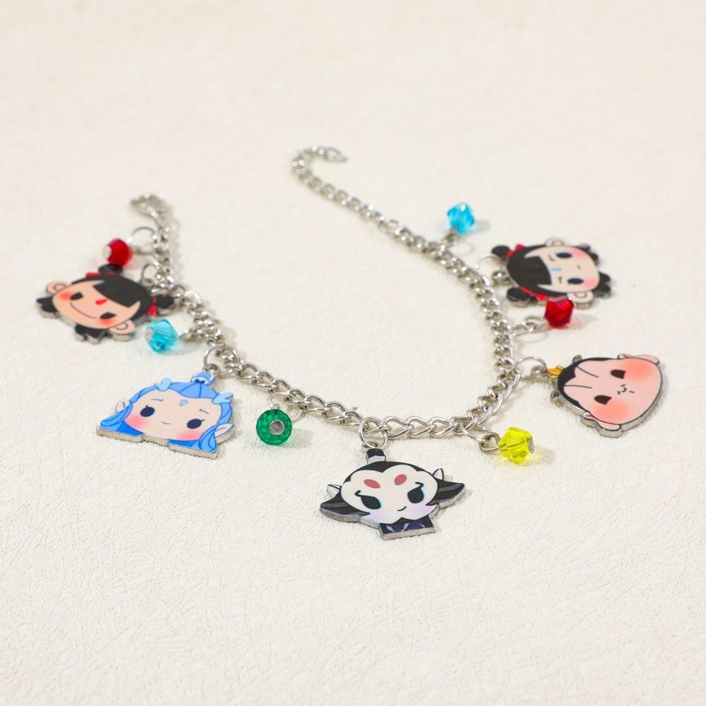 Nezha Ao Bing Cartoon Charm Bracelet With Zinc Alloy Pendant For Gift Giving