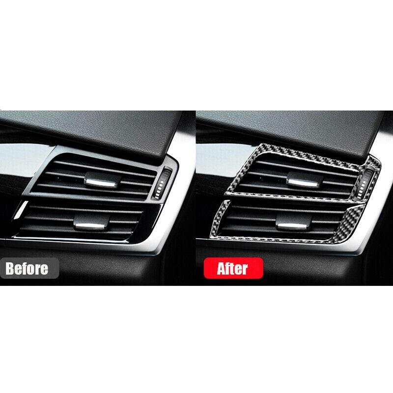 Real Carbon Fiber Car Air Vent Outlet Cover Trim For 2014-2018 BMW X5 F15 4pcs