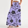 Women's Loose Casual Pants Bohemian Floral Print High Waistband Bag Flowing Pants