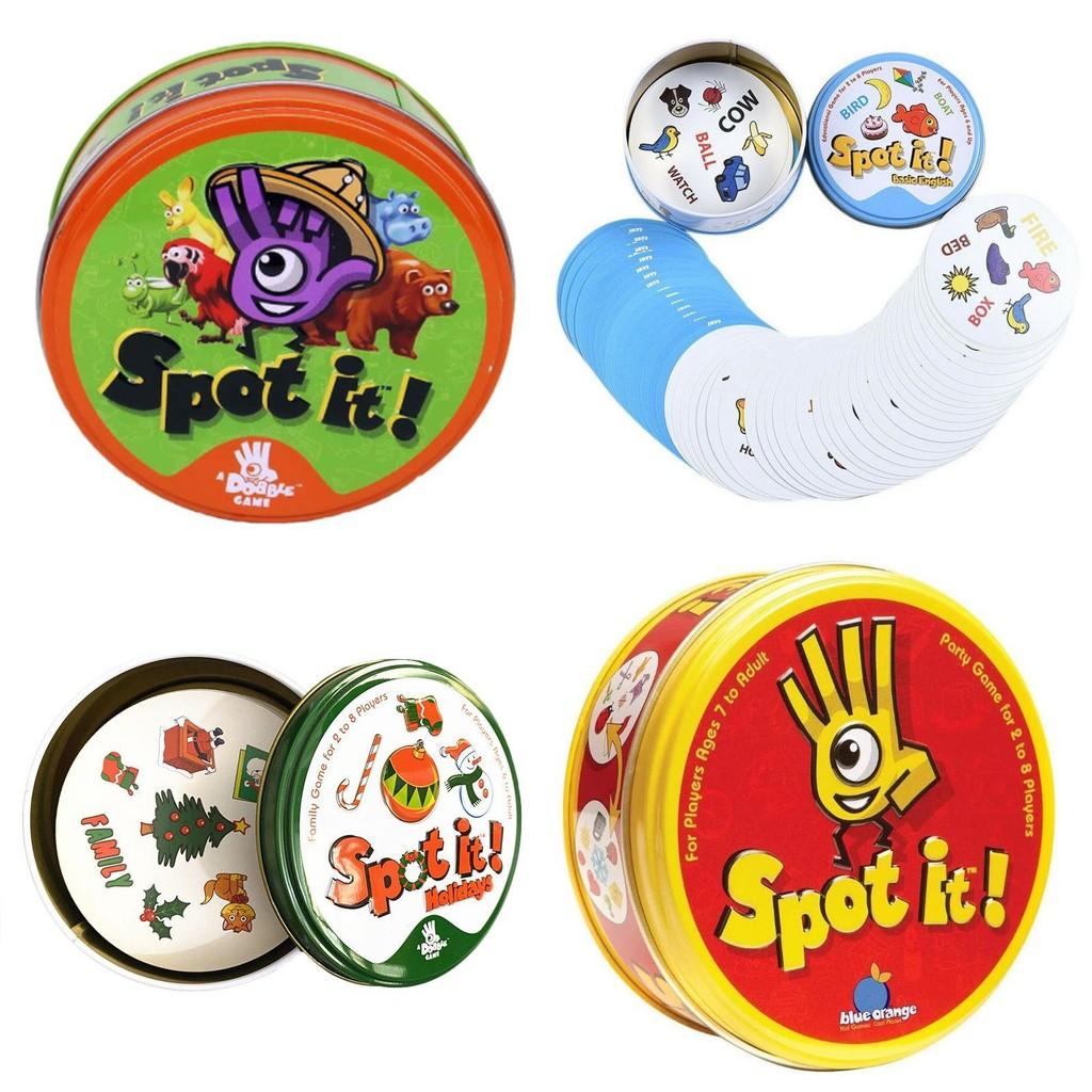 Karty do gry Dobble Spot It dla wciągającej zabawy rodzinnej i szybkich wyzwań wizualnych