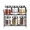 Ru Han Glass Seasoning Jar Set with Double-Layer Rack
