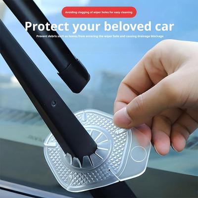Braccio tergicristallo auto protettivo Manicotto foro tergicristallo auto Copertura in silicone Foglie Copertura di prevenzione D6P1