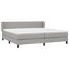 3126189 vidaXL Lit à sommier tapissier avec matelas Gris clair 200x200cm Tissu