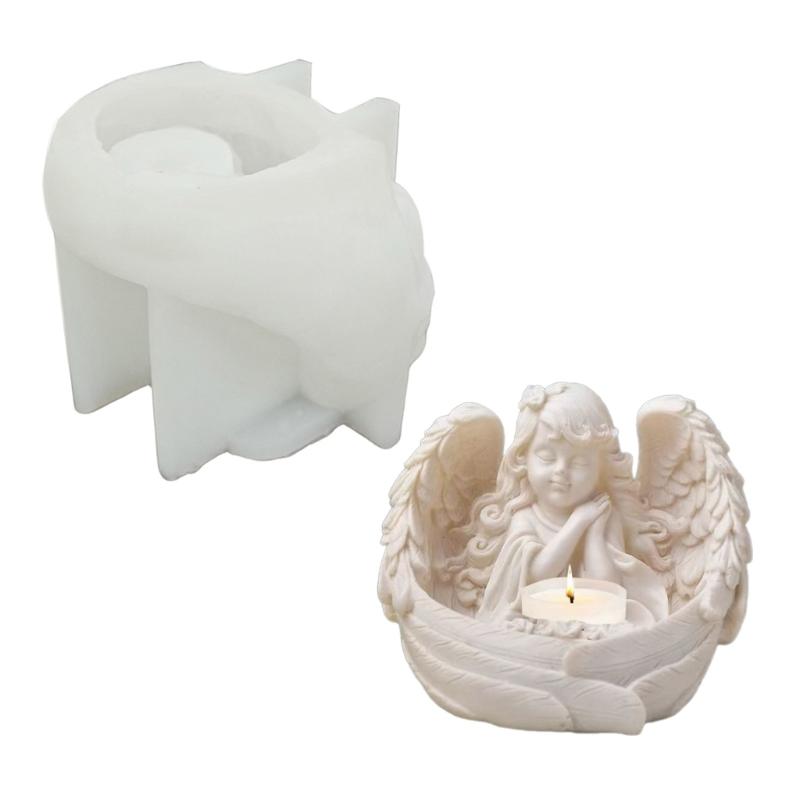 Girl Wing Silicone Molds for Candle Holder, Tealight Holder, Home Decoration, Plaster Silicone Molds for Art Craft