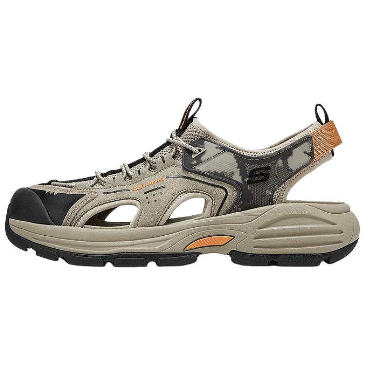 Skechers Mens Usa Versatile Comfortable Beach Sandals Men sandals Gray Brown 205474-TPE 39.5