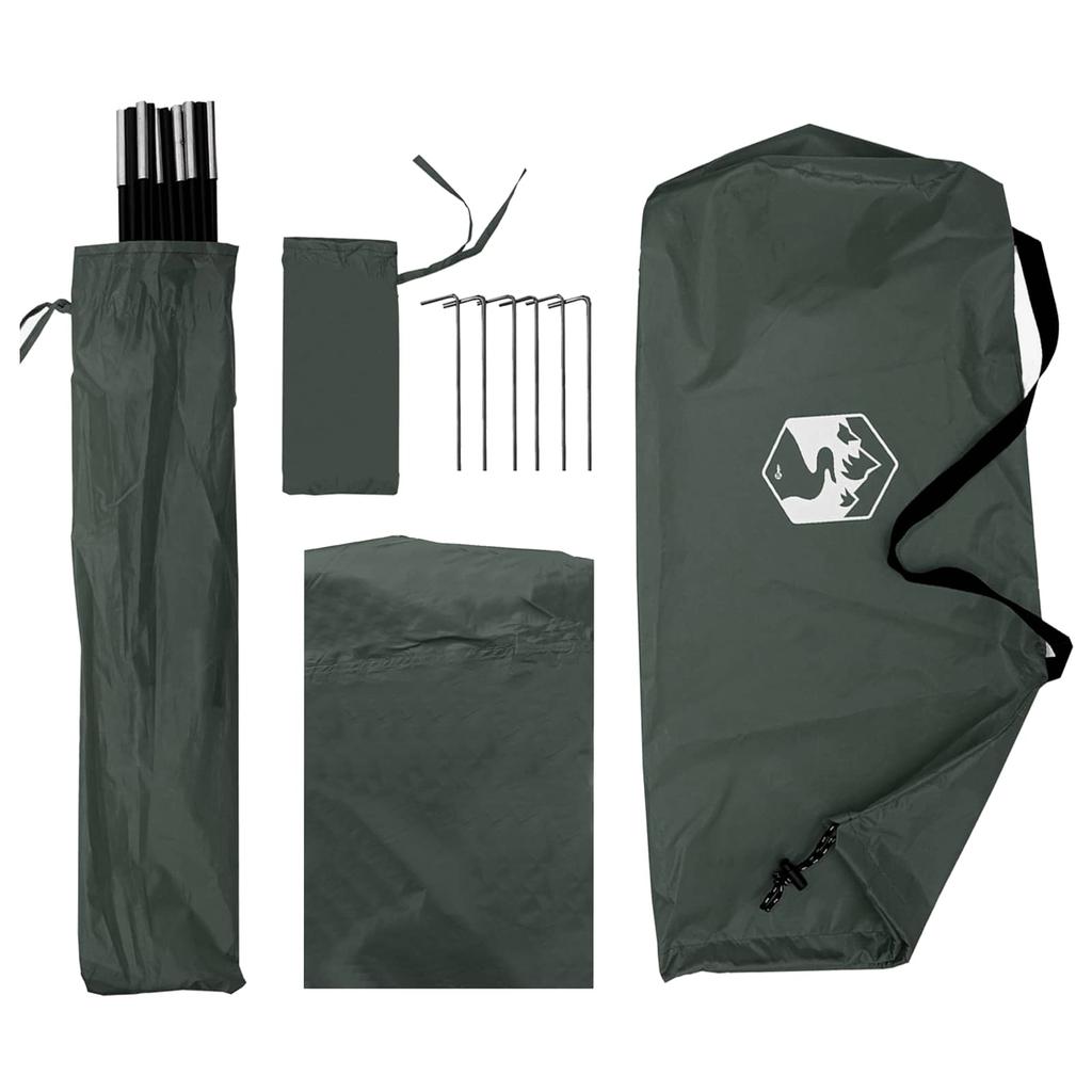 Car Canopy Olive Green 308 X 215 X 220 Cm Polyester and Steel