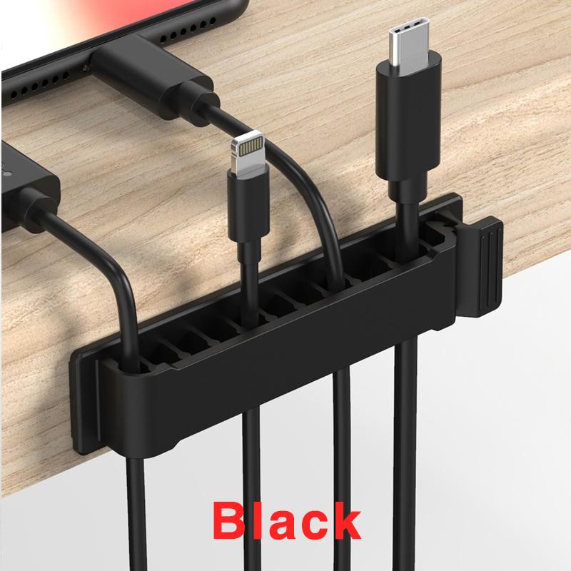 Multipurpose Self-Adhesive Buckle Nail-Free Cable Clips Plastic Cable Organizer Clips Winder Desktop Cord Management Cable Holde