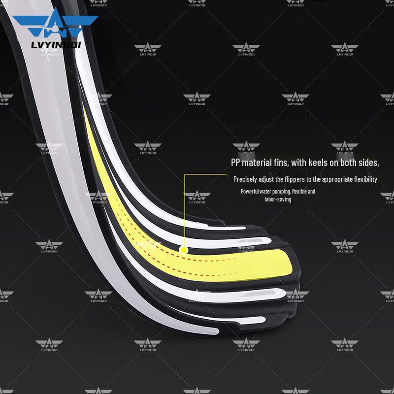 Professional Deep Dive Fins with Adjustable Spring Straps