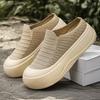 Women's Summer Thick-Soled Closed-Toe Slippers - Comfortable, Casual, Fashionable, Versatile, Height-Increasing Shoes