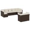 VidaXL Salon de Jardin avec Coussins 9 pcs, Canapés avec Pieds Réglables, Ensemble de Meubles d'Extérieur Patio Terrasse, 3249992