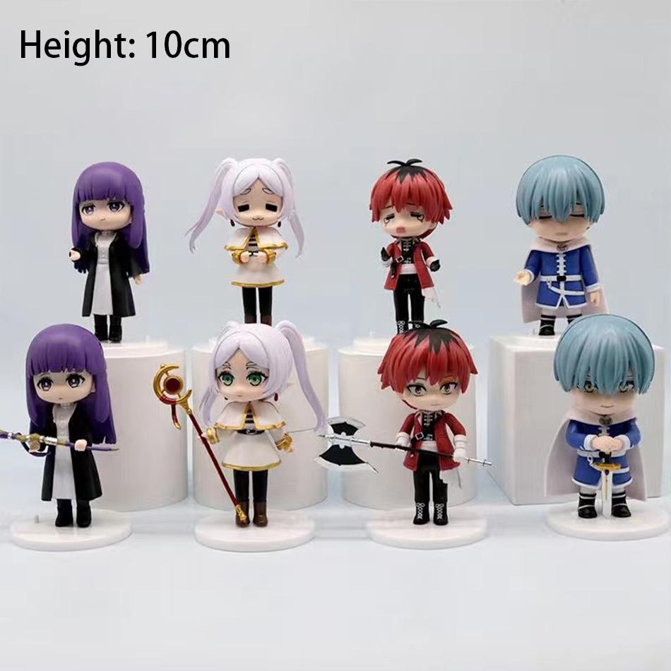 10CM 8 Stück/1Set Sousou no Frieren Figur Frieren Modell Spielzeug Stark Action Figur Fern Himmel Set Puppe PVC Schreibtisch Ornamente