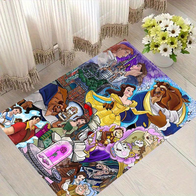 

1pc beauty and the beast Pattern Carpet Area Rug Non slip Carpet Hand Washable Floor Mat Suitable For Living Room Bedroom Home Decor Room Decor 60cm by 90cm