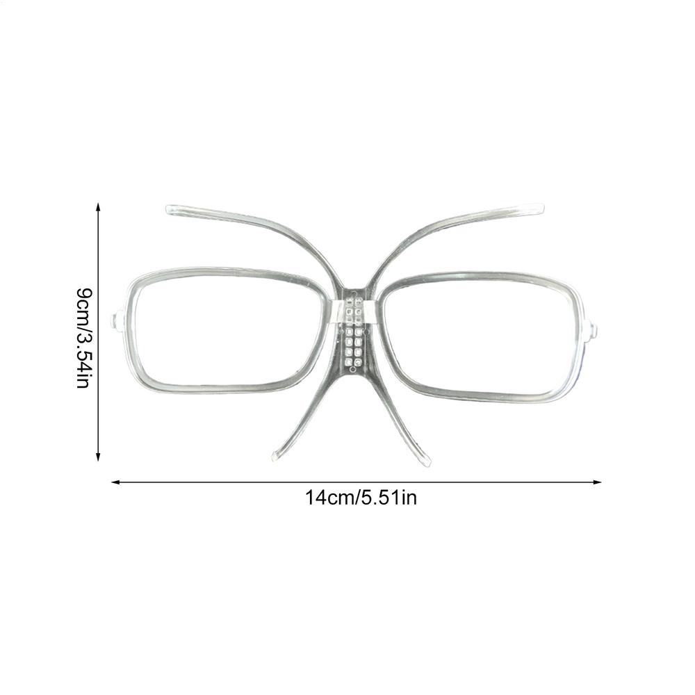 Ski Goggle Lens Insert Adjustable Ski and Snowboard Goggle Insert Adapter Flexible Bendable Inner Frame for Glasses Wearers