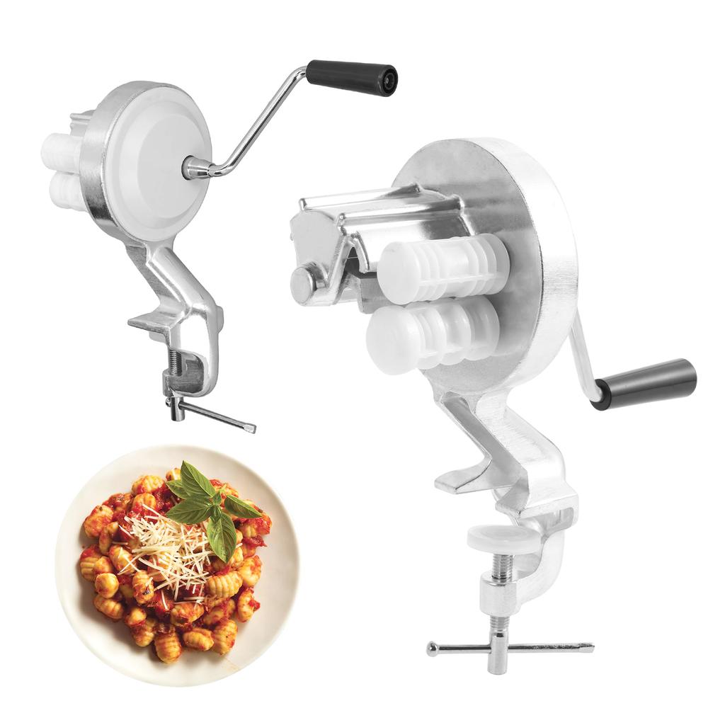 Handkurbel Cavatelli-Hersteller Aluminiumlegierung Nudelmaschine für Zuhause Selbstgemachte Makkaroni Italienische Pasta-Nudeln Küchenhelfer