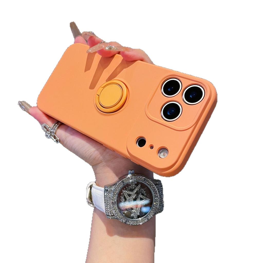 Liquid Ring Suitable for IPhone17ProMax Mobile Phone Case Car Bracket Apple 16 Fall Protection Case Full Package