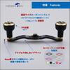 HEIGHTEN Rollengriff 4mm Dick Kohlenstoffgewebe Carbon 24mm TPE-Griff Shimano Daiwa Abu Universelle Baitcasting-Rolle TPE-Serie Schwarz 120/110mm 1.5K