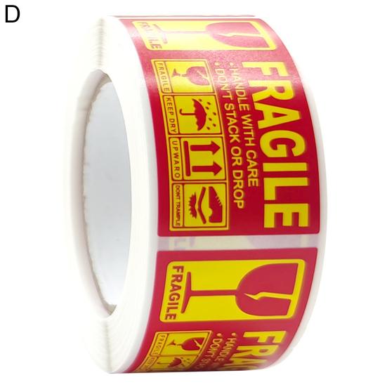1 Roll Fragile Warning Label Sticker Self Adhesive Easy to Stick Eye-catching Handling Awareness Fragile Warning Label Tag for Shipper