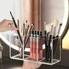 Transparent Makeup Brush Organizer Makeup Storage Tray Bathroom Drawer Makeup Organizer 3 Slot Acrylic Makeup Brush Organizer