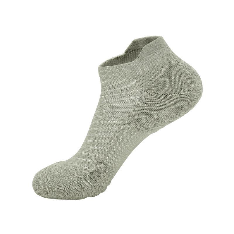 Summer Men'S Sports Socks Running Fitness Boat Socks Women'S Towel Bottom Sweat-Absorbing Breathable Non-Slip Badminton Socks Men