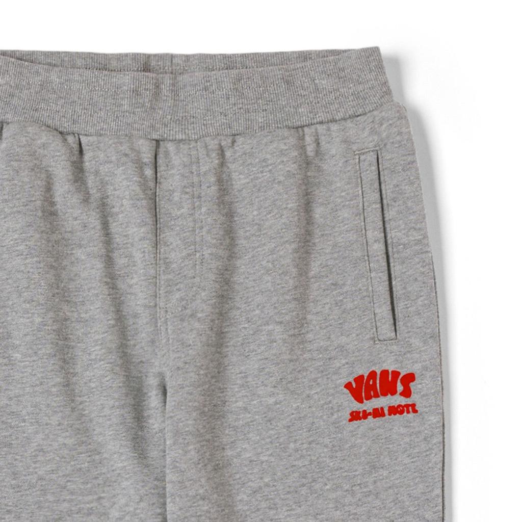Vans Letter Print Cuffed Breathable Sweat-Wicking Knit Sports Pants Kids Pants Gray VN000JZCHTG