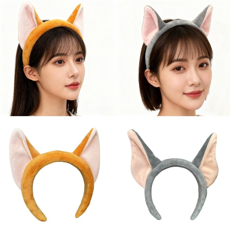 Cartoon Plush Hairband For Theme Park Parties Soft Elastic Furry Hairhoop Party Accessory Kids Adult Costume Decoration