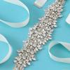 Handcraft Rhinestones Wedding Sash for Bride Wedding Gowns and Special Event Outfit Formal Occasion Waistband Adjustable