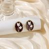 Silver Needle Exquisite Pink Tulip Floral Stud Earrings for Women - Sweet Romantic Jewelry
