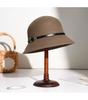2025 Women's British Retro Wool Felt Hat: Autumn/Winter Fashion Belted Bucket Hat