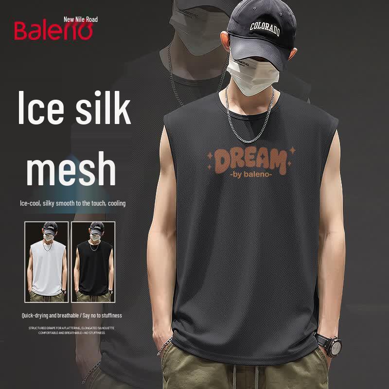 Baleno Men s Ice Silk Mesh Quick-Dry Tank Top M