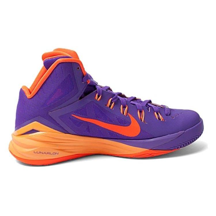 Nike Hyperdunk 2014 EP Fashion Versatile Shock Absorption Slip Resistant Durable High Top Basketball Shoes Men sneaker Purple Orange 653650-588