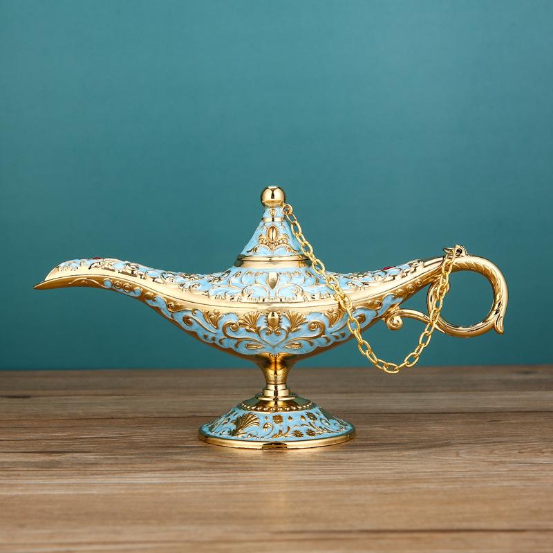 European Aladdin Magic Lamp Home Wishing Lamp Craft Creative Light Luxury Russian Home Decorative Ornaments Home Accessories