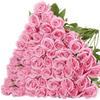 Rose Artificiali all'Ingrosso Rose Finte con Gambi Lunghi Fiori di Seta Mazzi per Matrimonio Arrangement Floreale San Valentino
