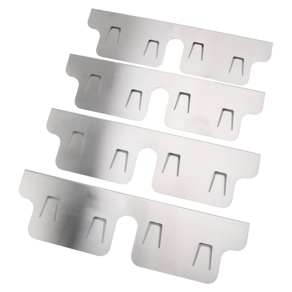 4PCS Stainless Steel Stove Counter Gaps Cover Heatproof Adjustable 35 To 70CM Stove Gaps Guards Range Trim Kit for