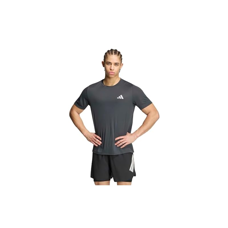 [Adidas] Running Shirt Essentials T-Shirt Men's P6147 Carbon (KG3190) L